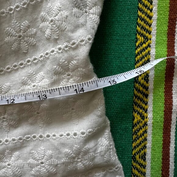 Revolve Likely "Emelynn" daisy eyelet ruffle babydoll mini dress in white size 6 - Picture 10 of 13